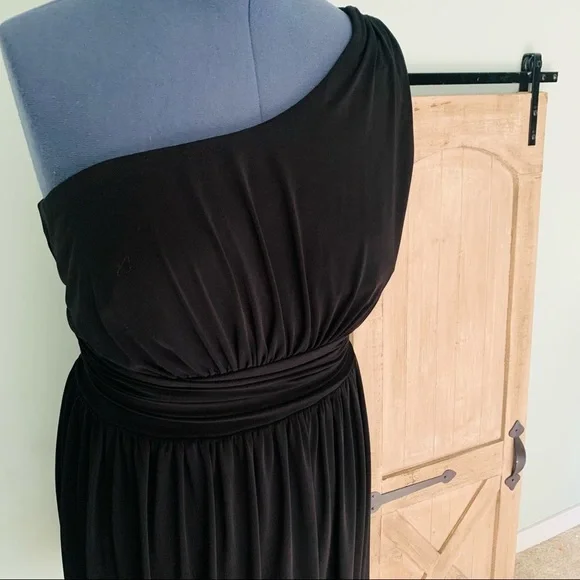Avenue BLACK One Shoulder Fit & Flare Dress 18/20 - Picture 3 of 5